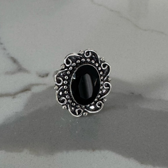 NWOT Sundance Dark Sea Ring Black Onyx Sterling Silver
